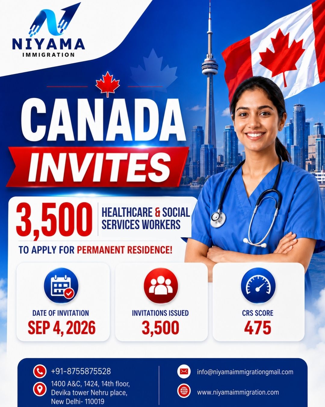 Canada Invites 3,500 Healthcare & Social Services Workers