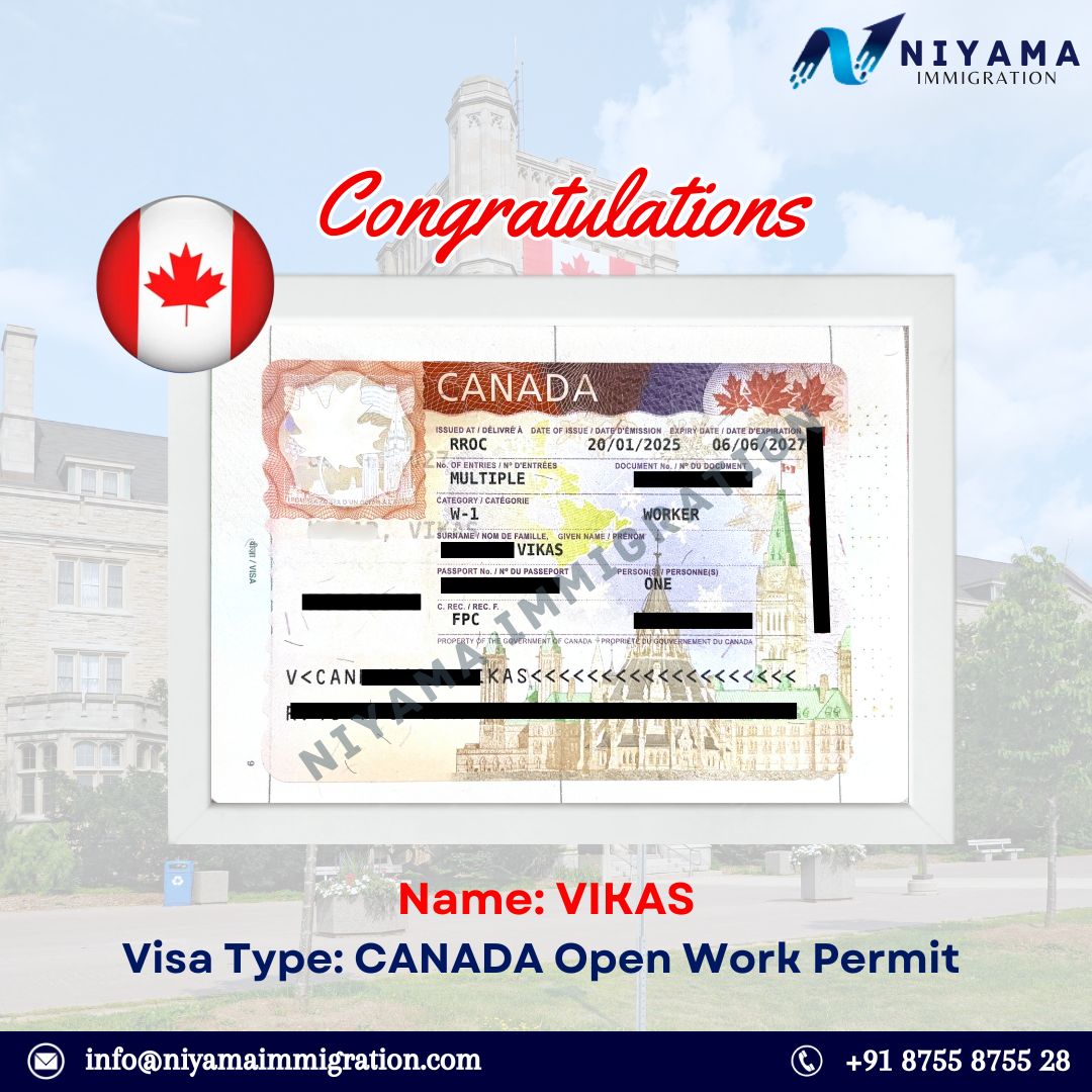 Close-up of an approved visa document