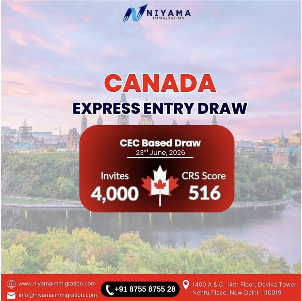 Canada Issues 4,000 ITAs in CEC-Based Express Entry Draw with CRS Cut-off of 516