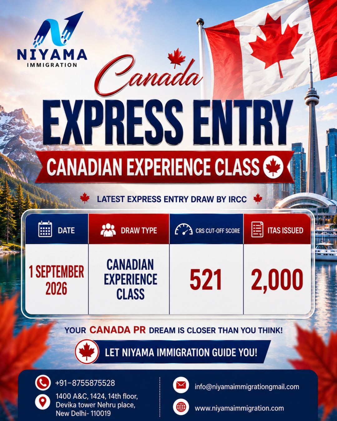 Canada Express Entry – Canadian Experience Class 1, Sep 2026